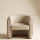 Supellex Home poltrona Deeds de silueta envolvente tapizada en tela texturizada color beige - vista frontal